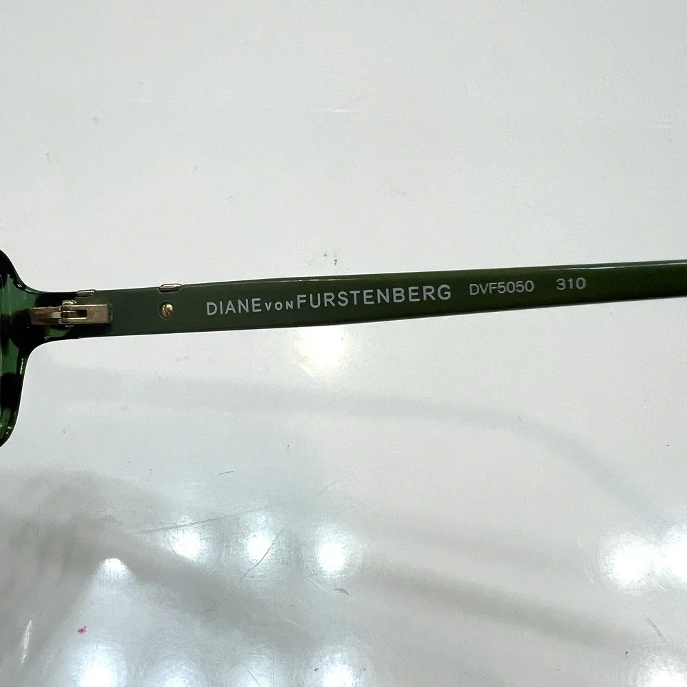 NEW Diane von Furstenberg DVF 5050 310 Translucent Green Marbled Frame 51-15-135